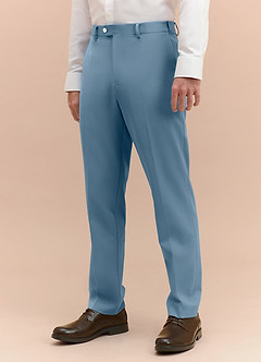 front James Light Blue Structured Stretch Dress Pants