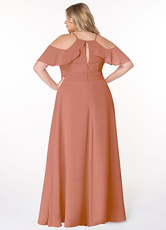 Azazie Dakota Bridesmaid Dresses MAI TAI A-Line V-Neck Pleated Chiffon Dress image13