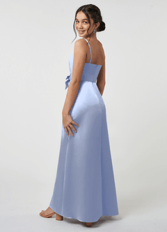 Azazie Anina Junior Robe Trapèze en Satin extensible Arc Eis image5
