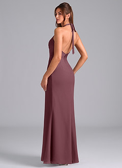 Azazie Valerie Vestidos de damas de honor Vestido de Sangrado de Gasa de Corte Sirena con Plisado image5