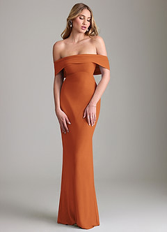 Azazie Lusinda Suknie dla druhen Syrena Zza ramienia Szyfon Do ziemi Sukienka image4