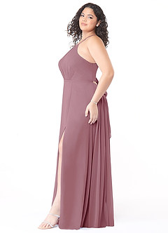 Azazie Evalleen Bridesmaid Dresses Vintage Mauve A-Line Pleated Chiffon Dress image10