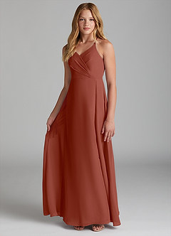 Azazie Davis Junior Auburn A-Line Chiffon Dress image3