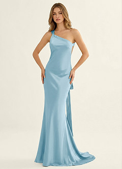 Persephone Sky Blue Satin Prom Dress image1
