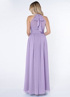 Azazie Iman Bridesmaid Dresses Lilac A-Line A-Line Ruched Chiffon Dress image2