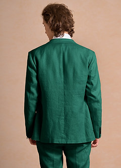 front Harrison Smaragd Anzugjacke aus 100 % Leinen