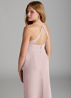 Azazie Becca Junior Robe Sirène en Mousseline de soie Rose Pâle image2