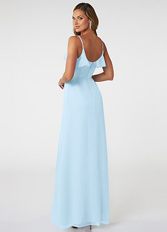 Azazie Natalia Bridesmaid Dresses Sky Blue A-Line Chiffon Dress image4