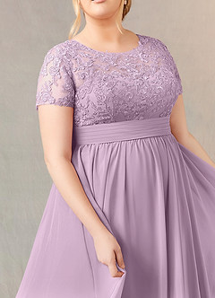 Azazie Annette Kleider für die Brautmutter A-Linie Spitze Chiffon Kleid Blauregen image11