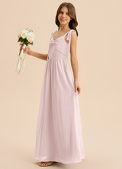 Azazie Izzy Junior Klä av A-Line i Chiffong Plisserad image5