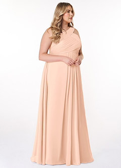 Azazie Kaleigh Bridesmaid Dresses English Rose A-Line Pleated Chiffon Dress image10
