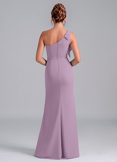 Azazie Rinna Bridesmaid Dresses Wisteria Mermaid One Shoulder Chiffon Dress image2