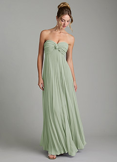 Azazie Tempest Abiti da Damigella Abito Convertibile Impero in Chiffon Corsetto Verde Salvia image3