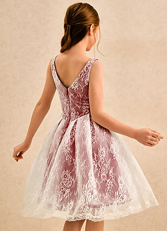 Azazie Cubbie Girls Formal Flower Girl Klänningar Klä A-Line i Spets image7