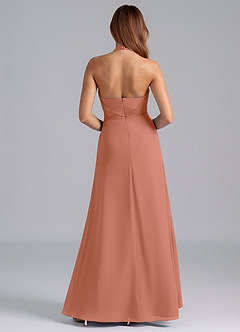 Azazie Odie Vestidos de damas de honor Vestido de Mai Tai de Gasa de Corte en A image2