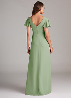 Azazie Soren Bridesmaid Dresses Dusty Sage A-Line Ruched Chiffon Dress image2