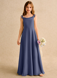 Azazie Puppy Girls Formal Flower Girl Dresses Stormy A-Line Pleated Chiffon Dress image5
