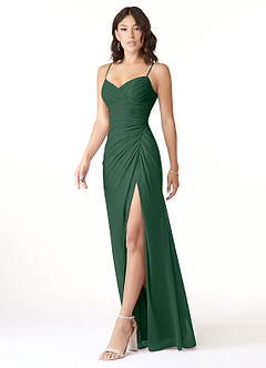 Azazie Reneya Robes de demoiselle d'honneur Robe Sirène en Maille Arc Vert Foncé image3