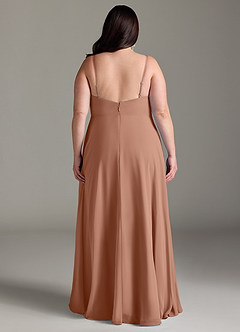 Azazie Akita Jurken voor bruidsmeisjes Jurk van Chiffon met A-Lijn Bronzeertint image6