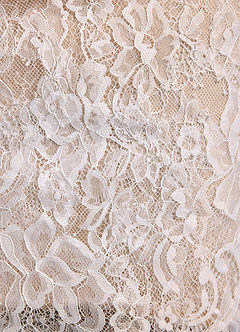 Azazie Bella Wedding Dresses Diamond White Champagne Sheath Tulle Dress image10