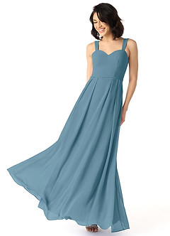 Azazie Simoan Final Sale Burgundy A-Line Sweetheart Neckline Chiffon Dress image1