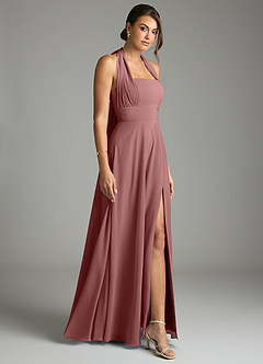 Azazie Tamira Suknie dla druhen Linia A Pofałdowany Szyfon Do ziemi Sukienka image7