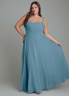 Azazie Shaude Bridesmaid Dresses Bermuda A-Line Pleated Chiffon Dress image6