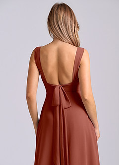 Azazie Beatrice Bridesmaid Dresses Auburn A-Line Sweetheart Neckline Chiffon Dress image7