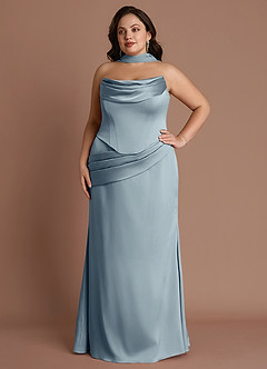 Sorrel Powder Blue Corset Two-Piece Sets image7