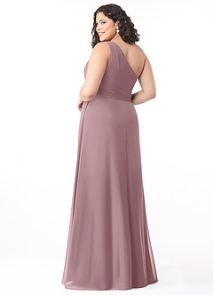 Azazie Dallas Bridesmaid Dresses Dusty Rose A-Line One Shoulder Chiffon Dress image7
