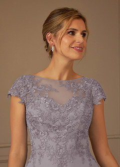 Azazie Terrano Mother of the Bride Dresses Dusk A-Line Scoop Lace Dress image4
