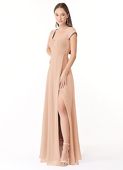 Azazie Hainsly Bridesmaid Dresses English Rose A-Line Sweetheart Neckline Chiffon Dress image6
