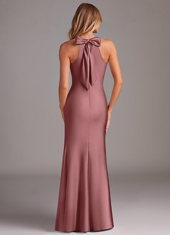 Azazie Doretta Robes de demoiselle d'honneur Robe Sirène en Satin extensible Plissée Améthyste image2
