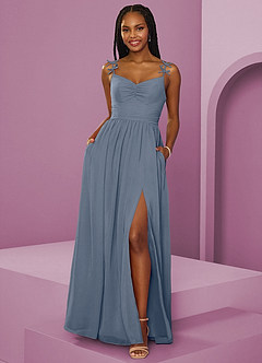 Barbie ♥ Azazie Bridesmaid Dresses Twilight A-Line Pleated Chiffon Dress image9