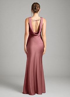 Azazie Rylina Bridesmaid Dresses Amethyst Mermaid Stretch Satin Dress image2