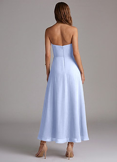 Azazie Wren Vestidos de madrinha de casamento Vestido Gelo de Chiffon de Linha A com Sem alças image4