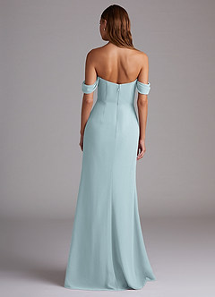 Azazie Saige Bridesmaid Dresses Mist A-Line Off the Shoulder Chiffon Convertible Dress image7