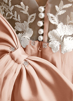 Azazie Mixie Flower Girl Dresses English Rose Ball-Gown Lace Dress image8