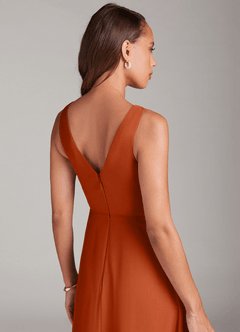 Azazie Nelly Kleider zum Anprobieren zu Hause A-Linie Plissee Chiffon Kleid Agave image7