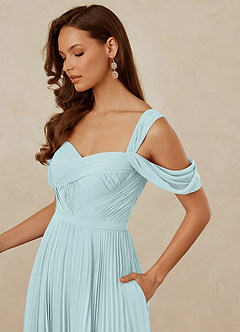 Christian Siriano Bridal for Azazie 1013 Bridesmaid Dresses Mist A-Line Off the Shoulder Chiffon Dress image6