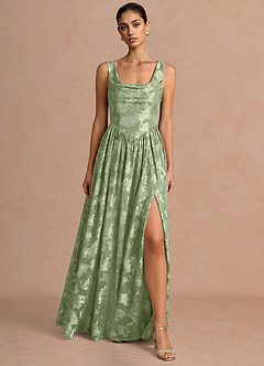 Novi Light Green Maxi Dress image3