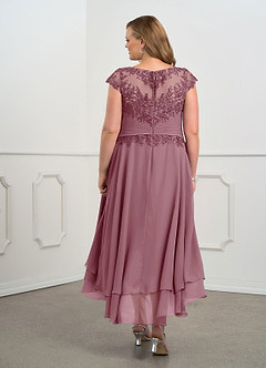 Azazie Shonda Kleider für die Brautmutter Spitze Chiffon Kleid Vintage Mauve image9