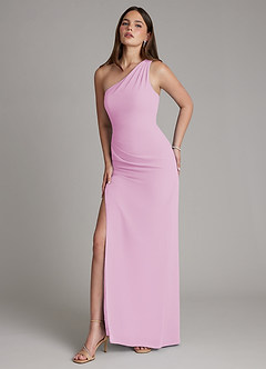 Azazie Latrice Suknie dla druhen Osłona Marszczony Szyfon Do ziemi Sukienka image4