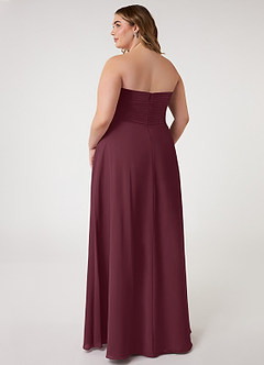 Azazie Arabella Allure Bridesmaid Dresses Cabernet A-Line Sweetheart Neckline Chiffon Convertible Dress image17