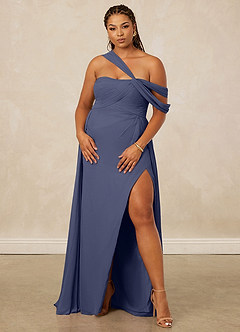 Christian Siriano Bridal for Azazie 1014 Bridesmaid Dresses Stormy A-Line Off the Shoulder Chiffon Dress image12