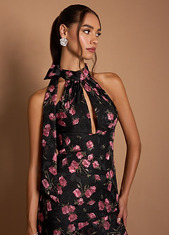 Vestido Malva Negra Largo Yana image5