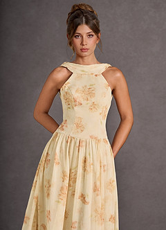 Midi jurk Rowan Geel image5