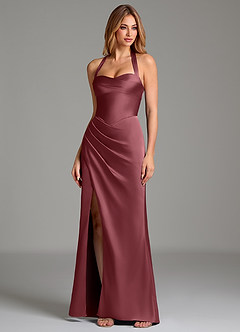 Azazie Serenity Bridesmaid Dresses Desert Rose Mermaid Sweetheart Neckline Stretch Satin Dress image4