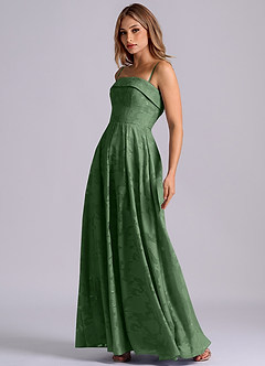 Azazie Lucienne Bridesmaid Dresses Eucalyptus A-Line Strapless Floral Burnout Dress image7