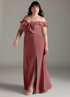 Azazie Sophie Bridesmaid Dresses Amethyst A-Line Off the Shoulder Chiffon Convertible Dress image8